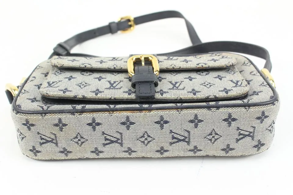 Louis Vuitton Grey x Navy Monogram Mini Lin Juliette MM Crossbody Bag 83lz418s