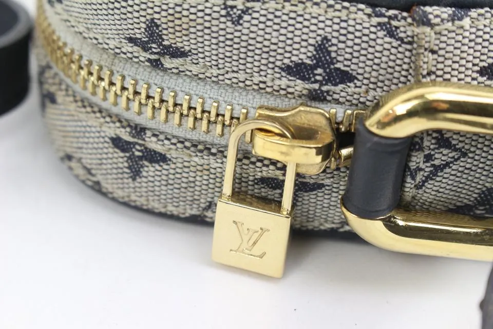 Louis Vuitton Grey x Navy Monogram Mini Lin Juliette MM Crossbody Bag 83lz418s