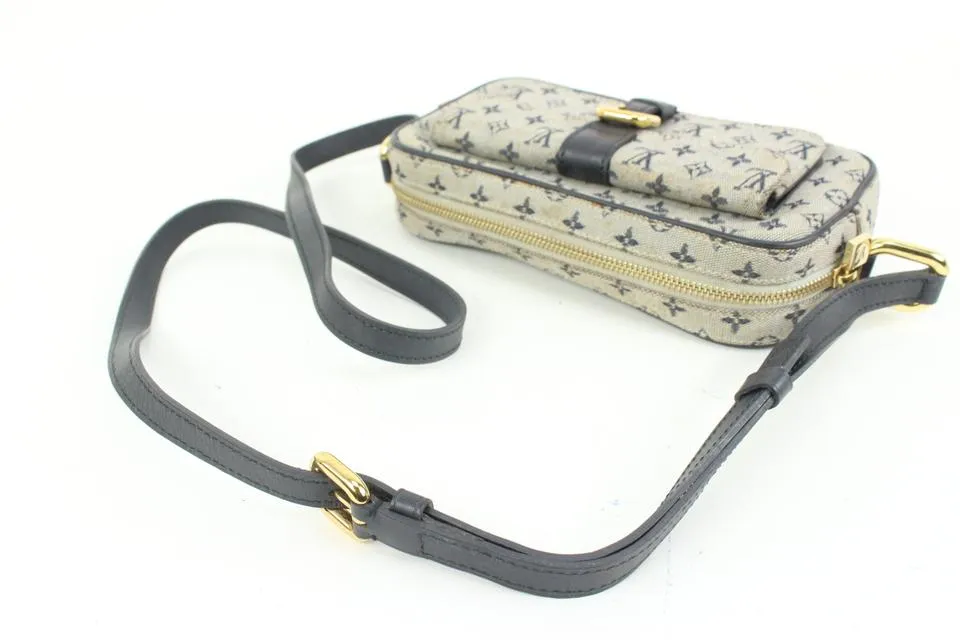 Louis Vuitton Grey x Navy Monogram Mini Lin Juliette MM Crossbody Bag 83lz418s