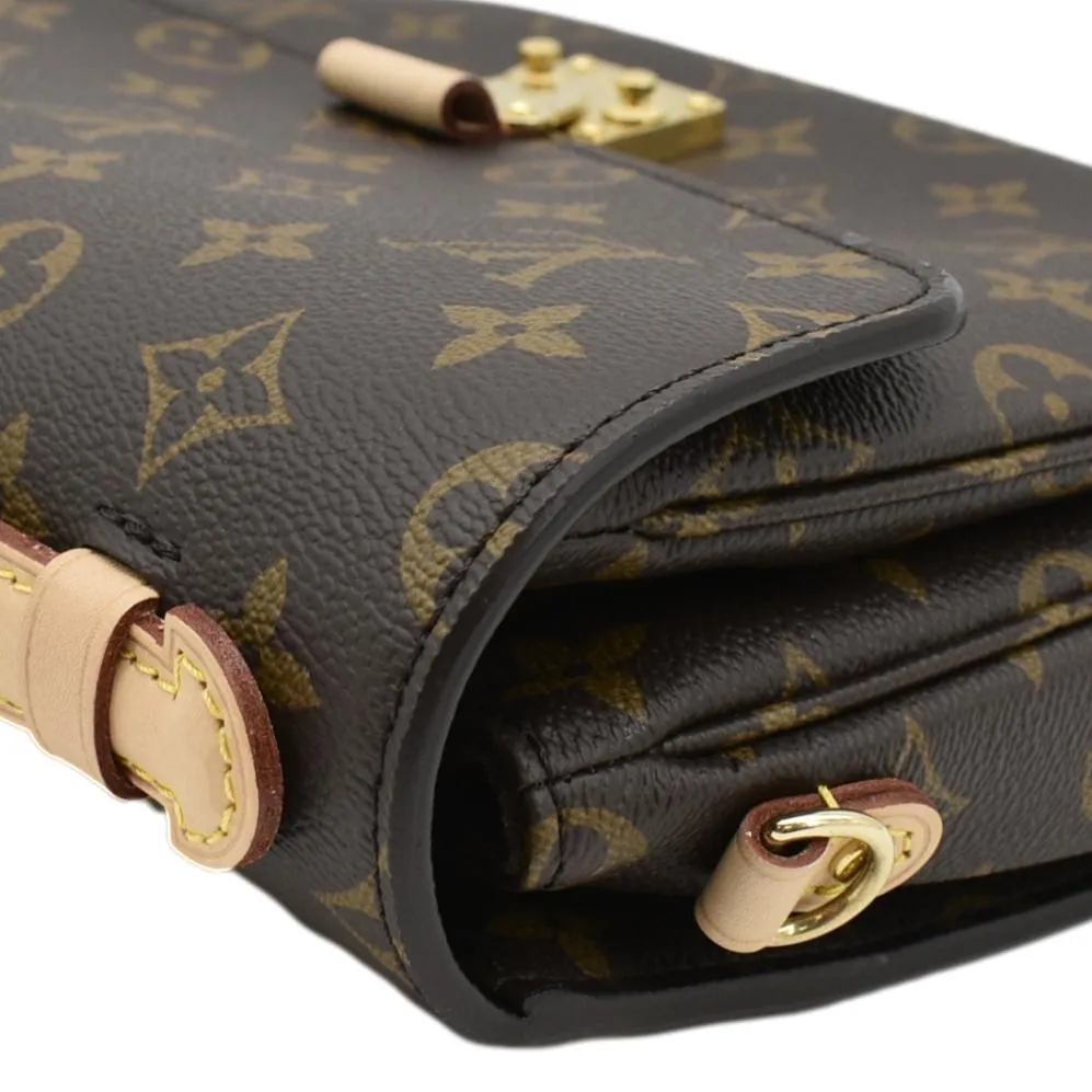 LOUIS VUITTON Metis Pochette Monogram Canvas Crossbody Bag Brown