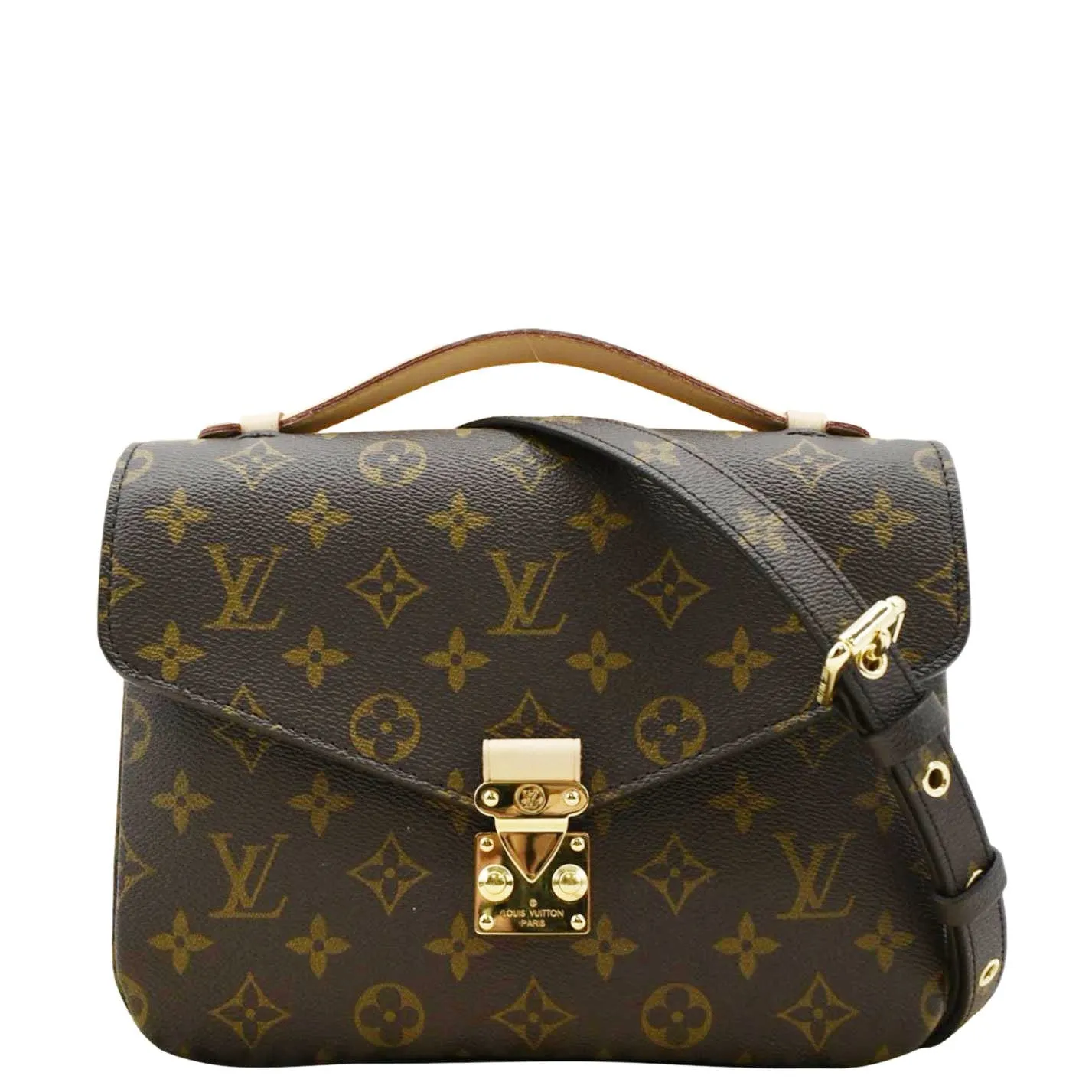 LOUIS VUITTON Metis Pochette Monogram Canvas Crossbody Bag Brown