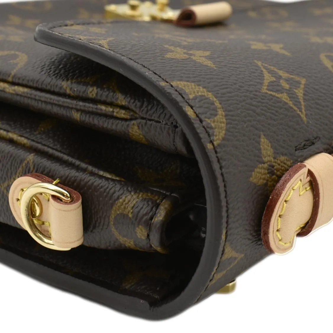 LOUIS VUITTON Metis Pochette Monogram Canvas Crossbody Bag Brown