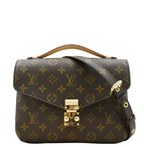 LOUIS VUITTON Metis Pochette Monogram Canvas Crossbody Bag Brown