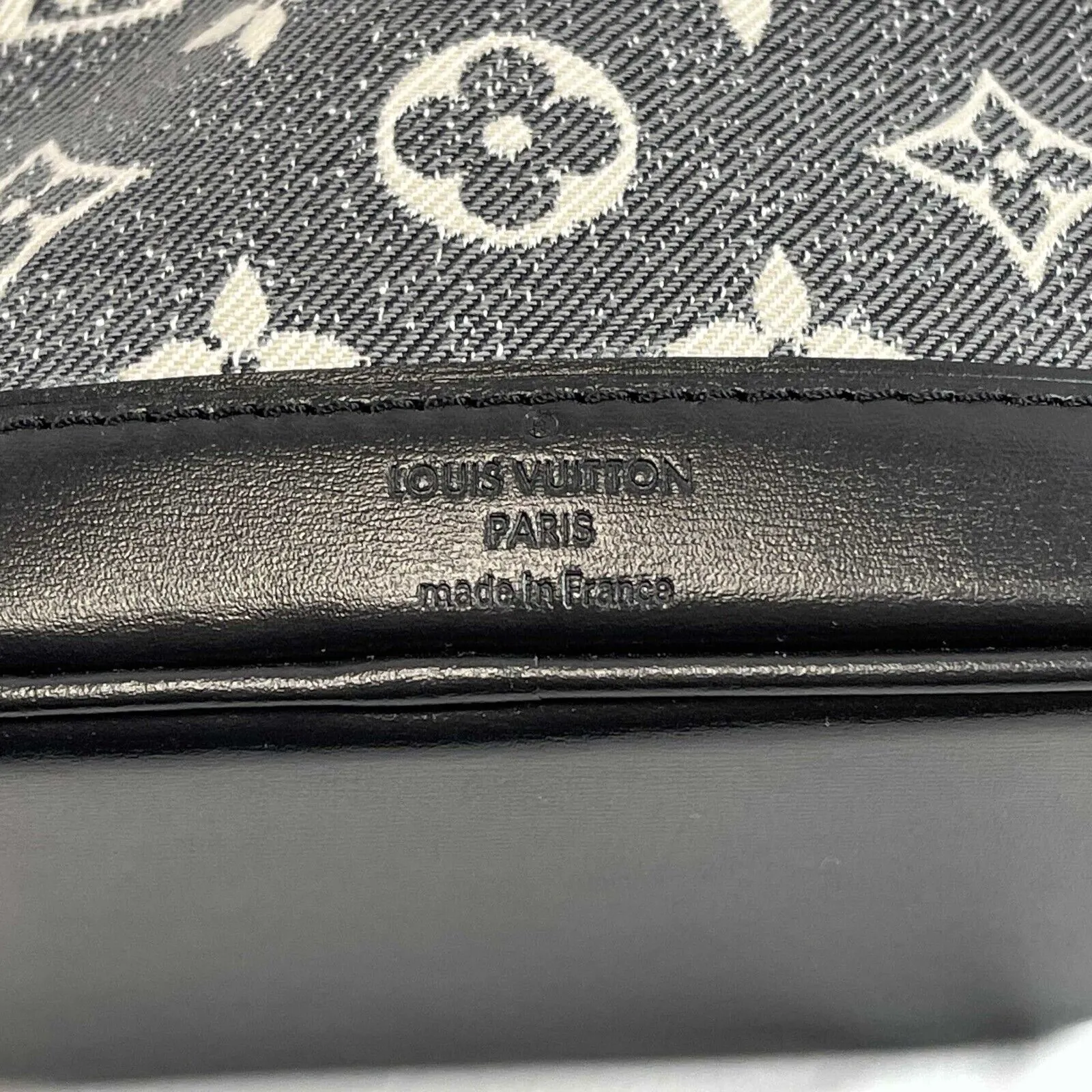 Louis Vuitton Monogram Jacquard Denim Nano Noe Gray Black Crossbody Bag NEW