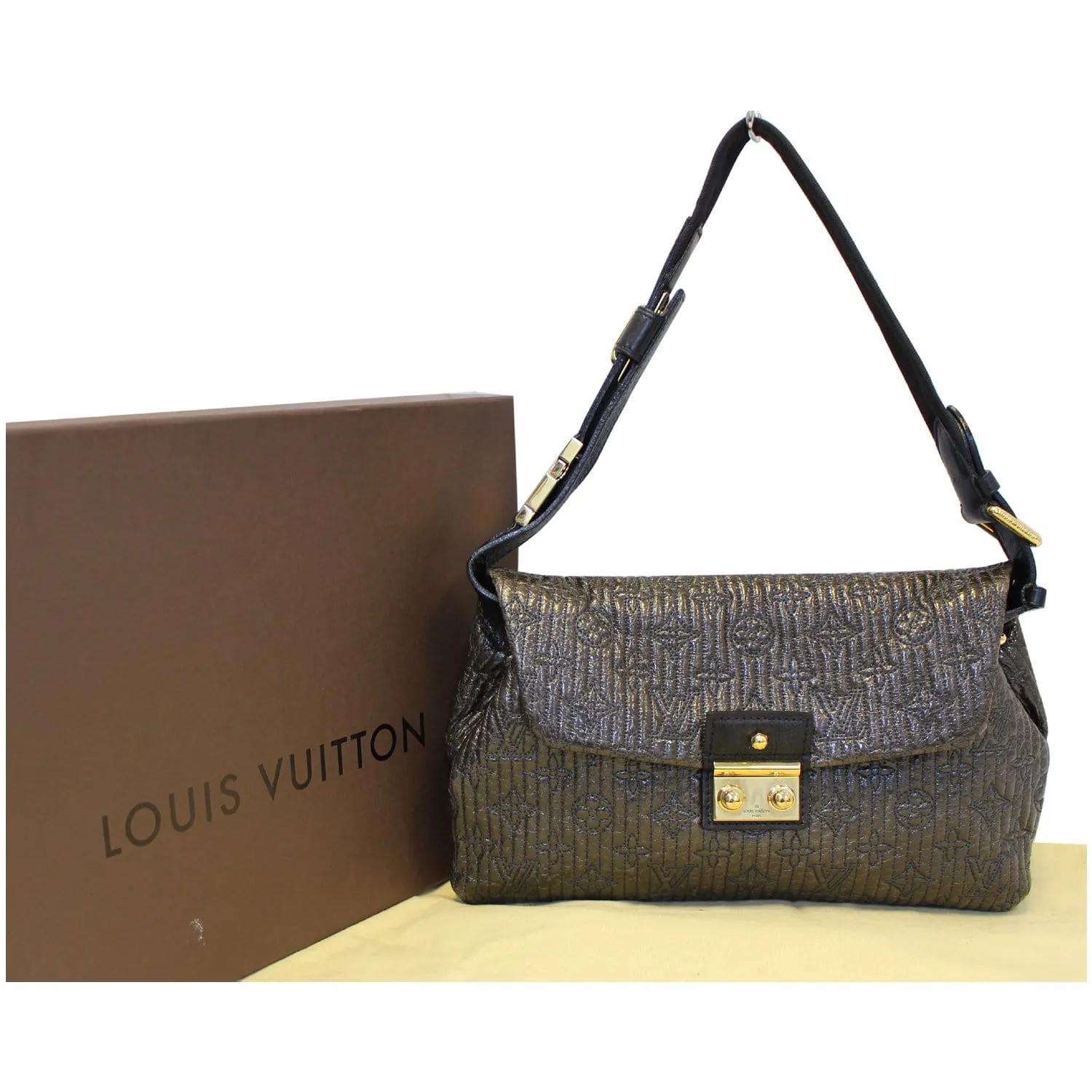 LOUIS VUITTON Motard Pochette Monogram Leather Shoulder Bag Black - Last Call