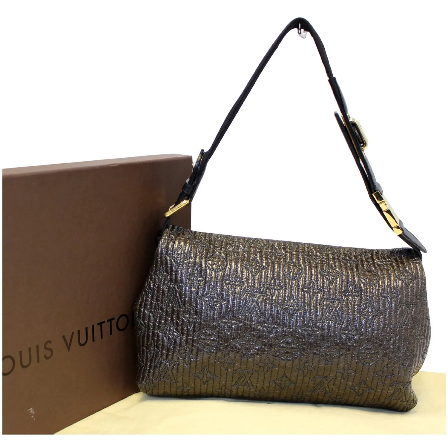 LOUIS VUITTON Motard Pochette Monogram Leather Shoulder Bag Black - Last Call