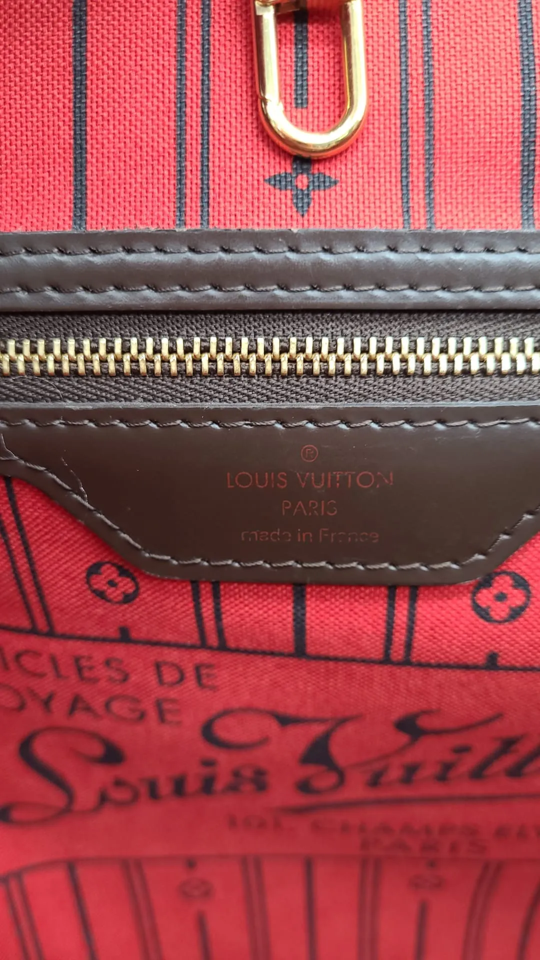 LOUIS VUITTON Neverfull GM Damier Ebene Brown Tote Shoulder Bag