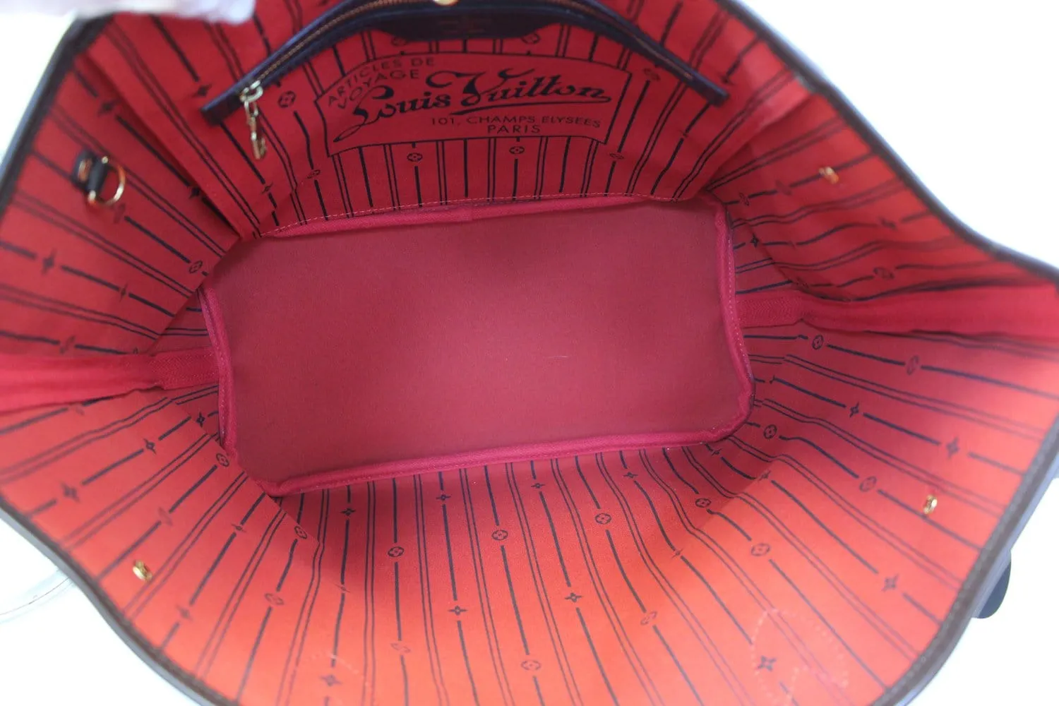 LOUIS VUITTON Neverfull MM Damier Ebene Shoulder Bag