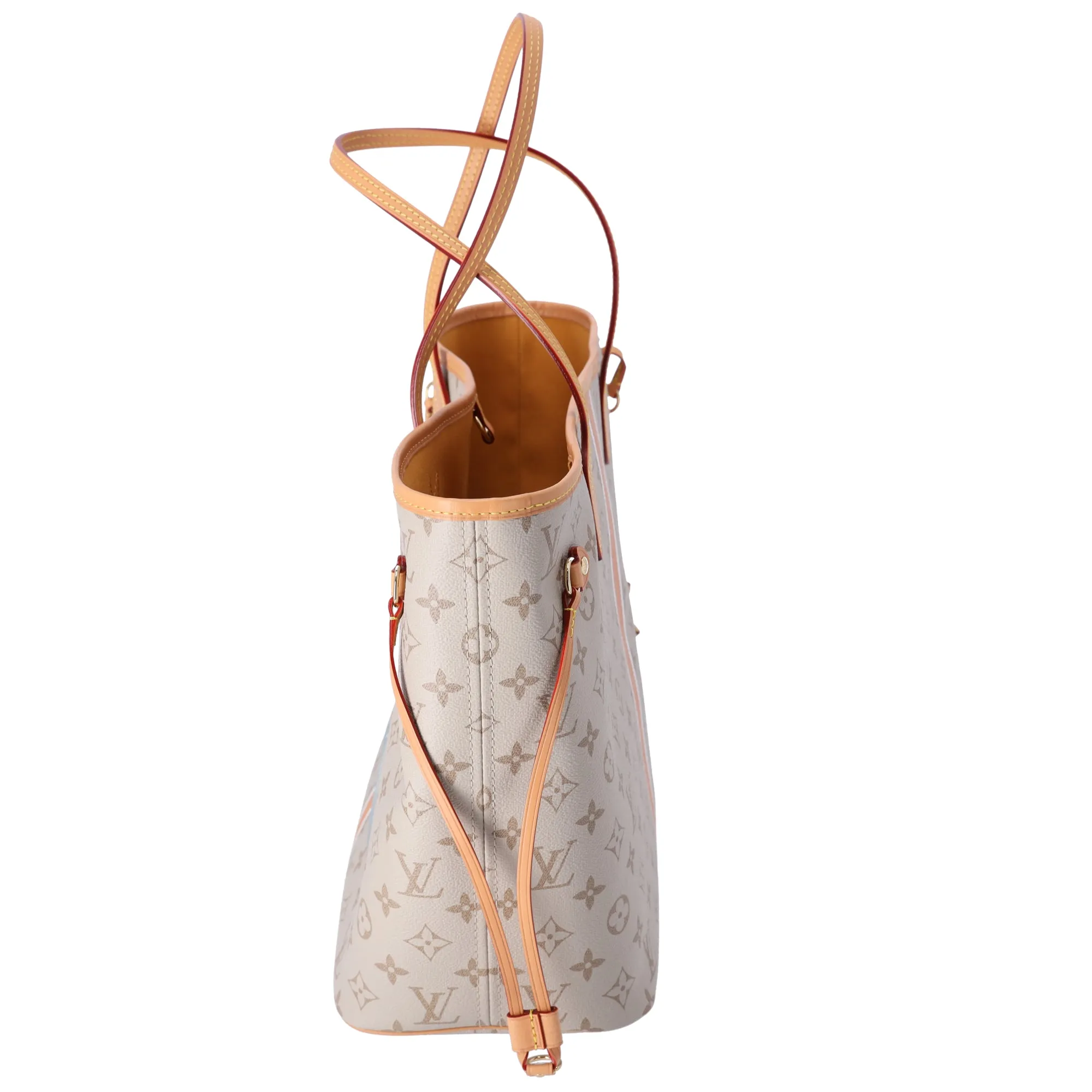 Louis Vuitton Neverfull MM Tote Collection Line M23501 Beige Monogram