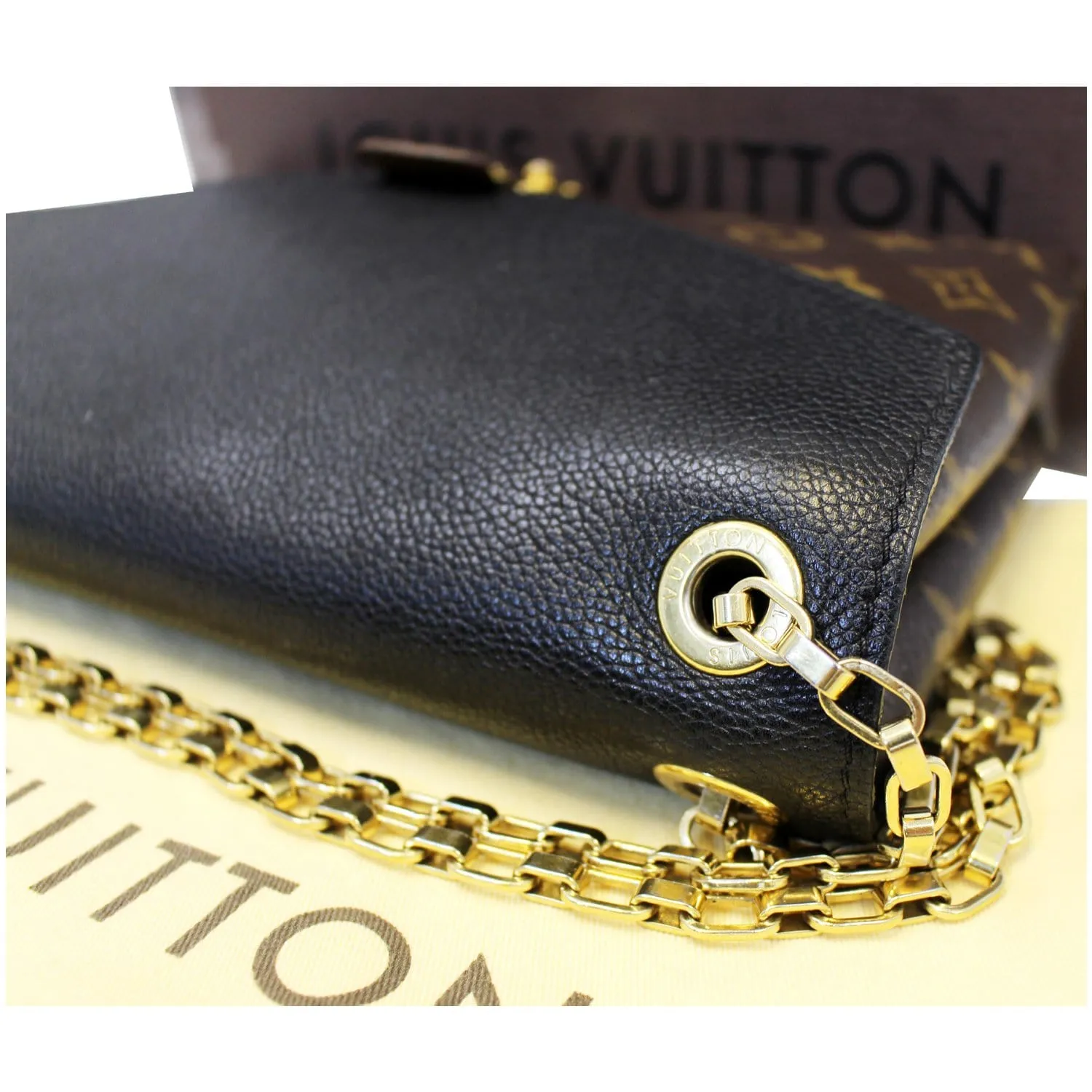 LOUIS VUITTON Pallas Chain Monogram Canvas Crossbody Bag