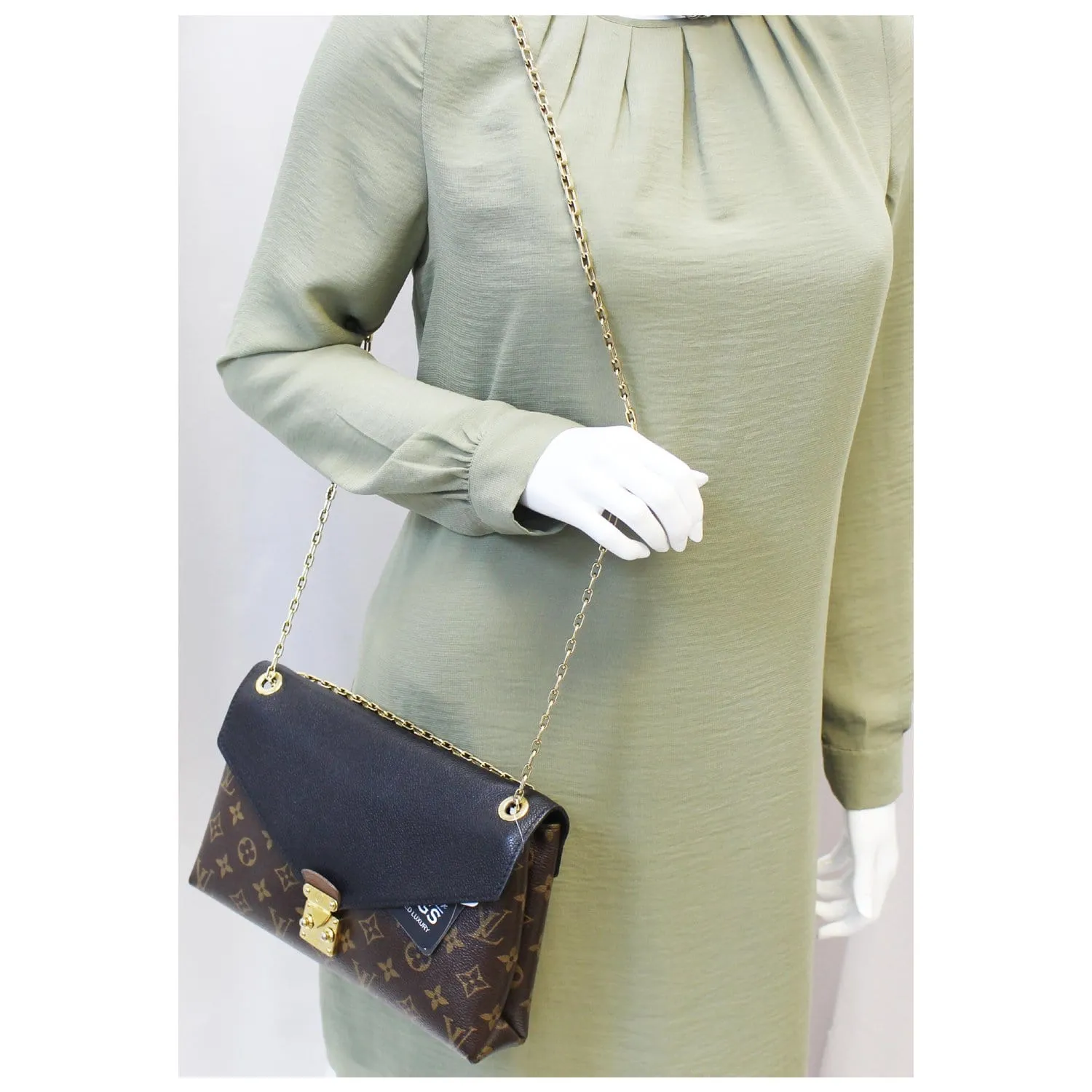 LOUIS VUITTON Pallas Chain Monogram Canvas Crossbody Bag