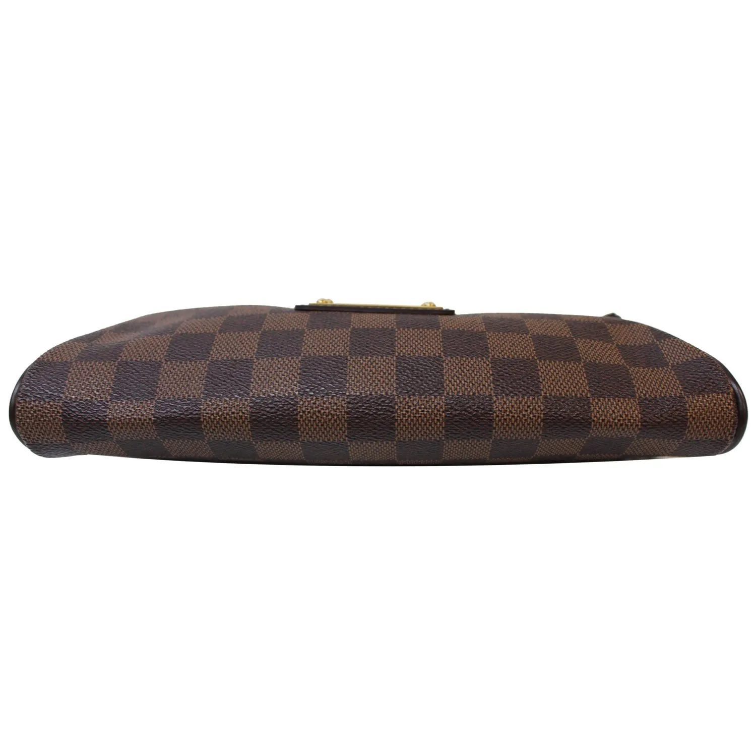 LOUIS VUITTON Pochette Eva Damier Ebene Clutch Crossbody Bag Brown