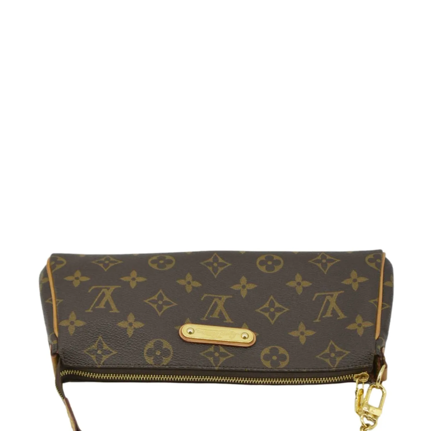 LOUIS VUITTON Pochette Eva Monogram Canvas Crossbody Bag Brown
