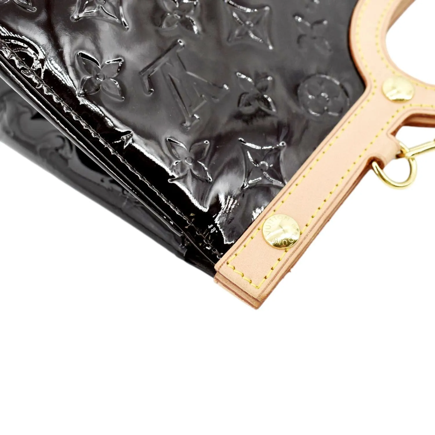 LOUIS VUITTON Roxbury Drive Vernis Leather Shoulder Bag Burgundy