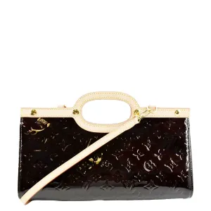 LOUIS VUITTON Roxbury Drive Vernis Leather Shoulder Bag Burgundy