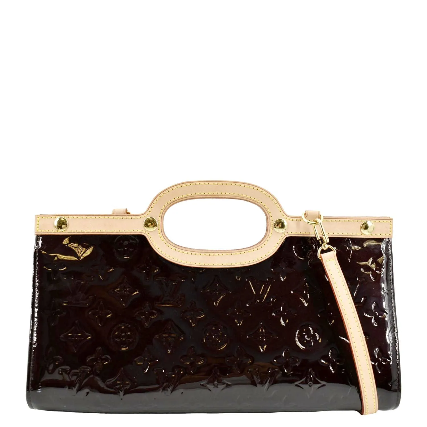 LOUIS VUITTON Roxbury Drive Vernis Leather Shoulder Bag Burgundy