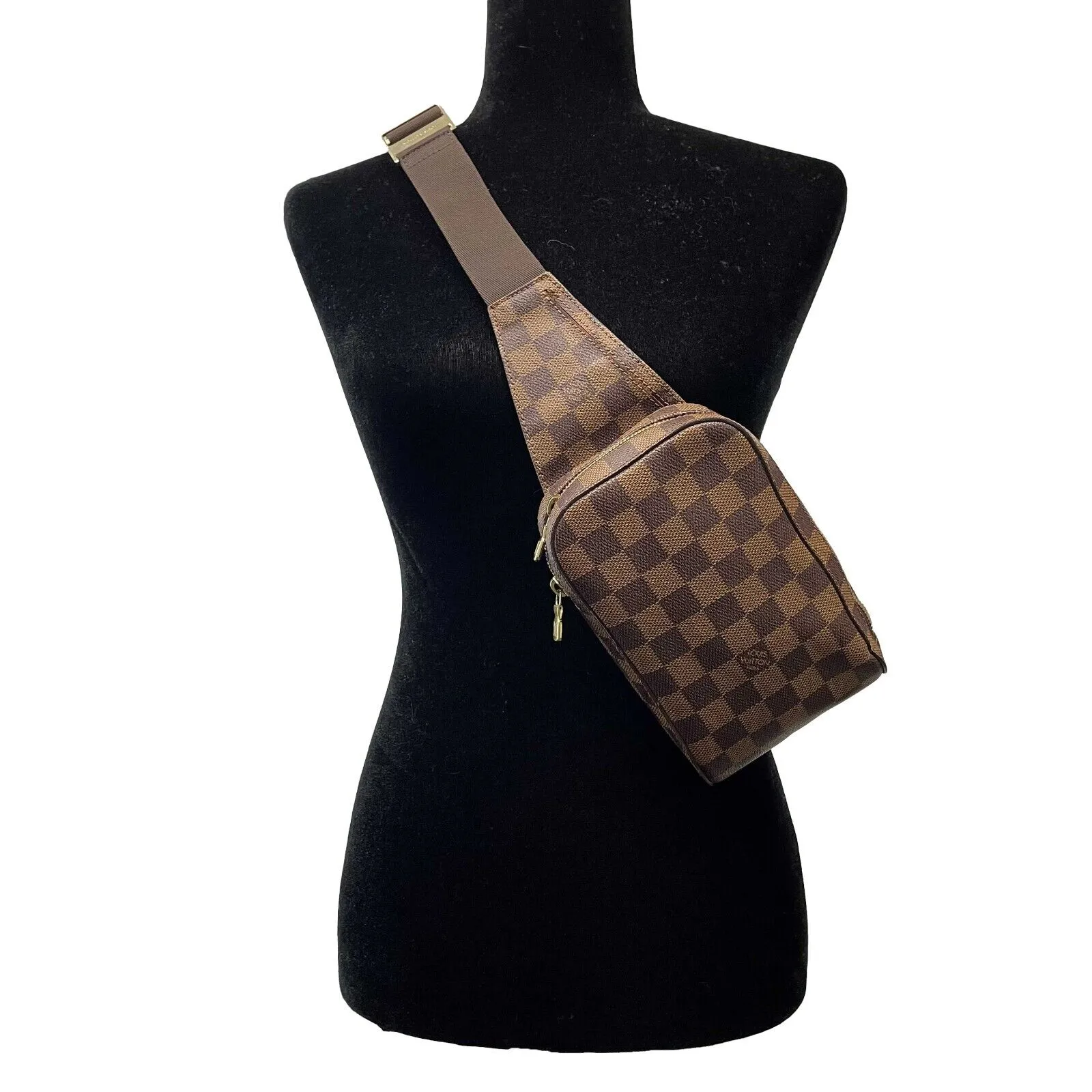 Louis Vuitton - Unisex Geronimo Canvas Crossbody / Fanny Bum Bag - Damier Ebene