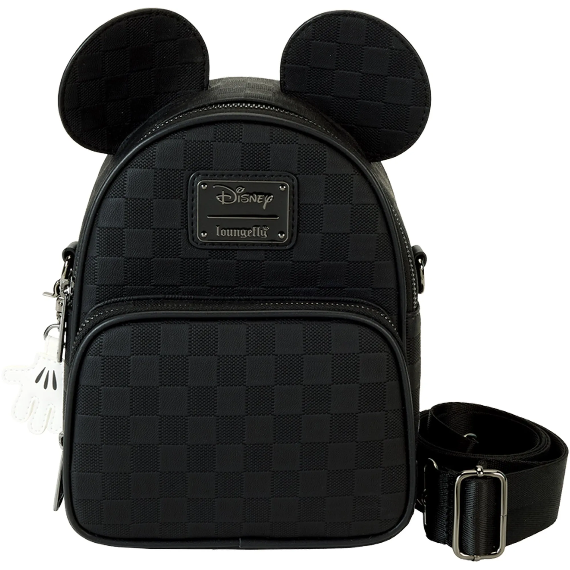 Loungefly Disney Mickey Mouse Checkered Texture Convertible Mini Backpack & Crossbody Bag
