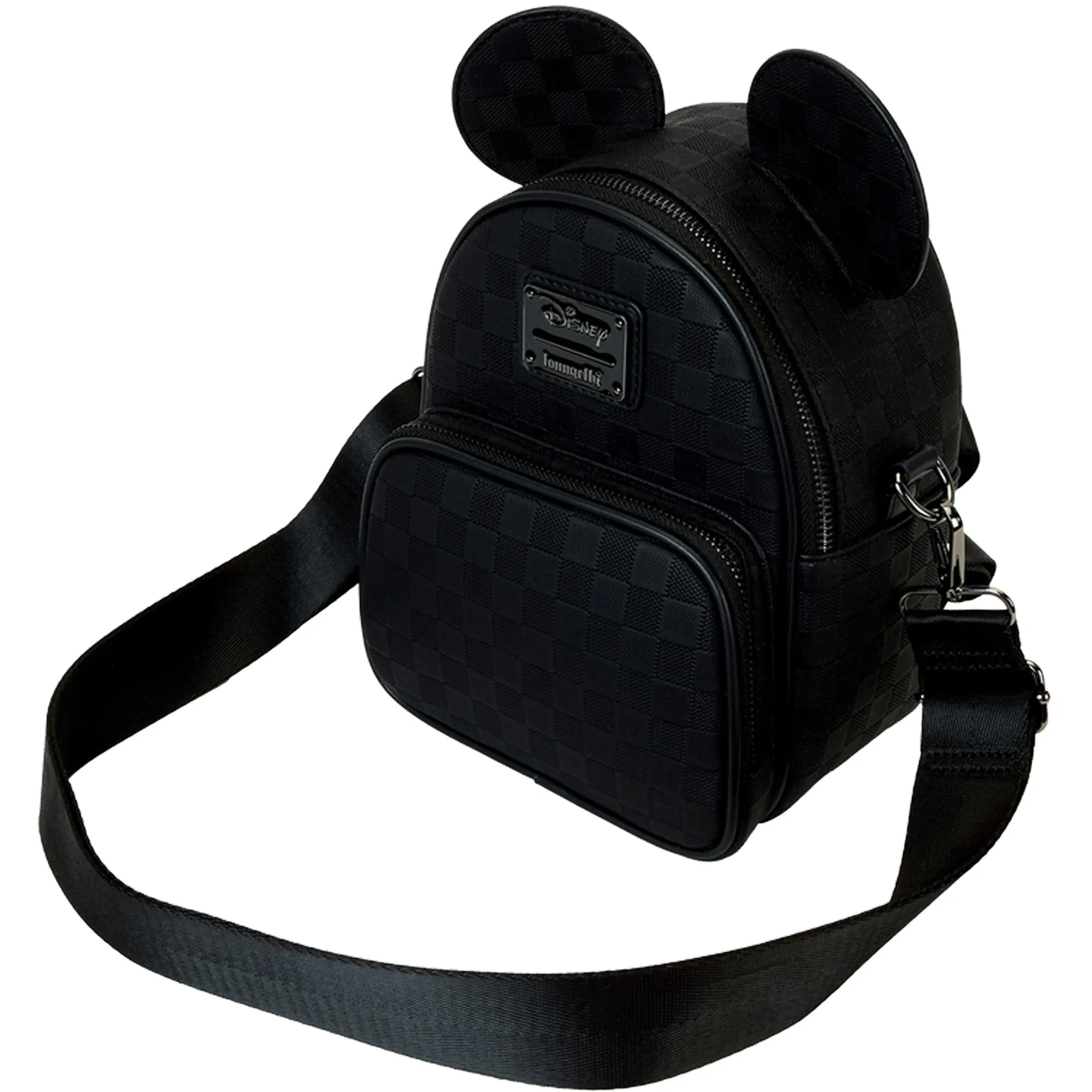 Loungefly Disney Mickey Mouse Checkered Texture Convertible Mini Backpack & Crossbody Bag