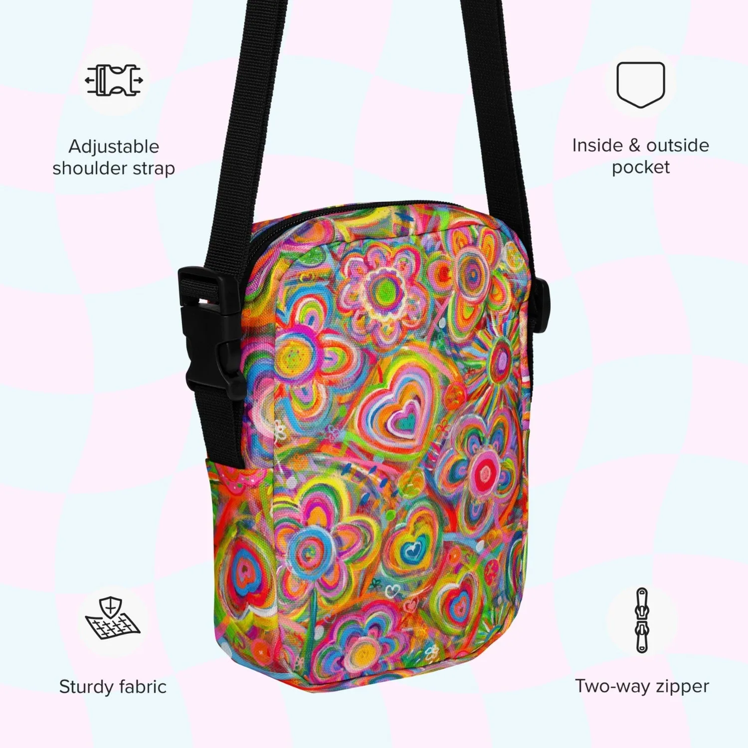 Love in Neon Mini Crossbody Bag