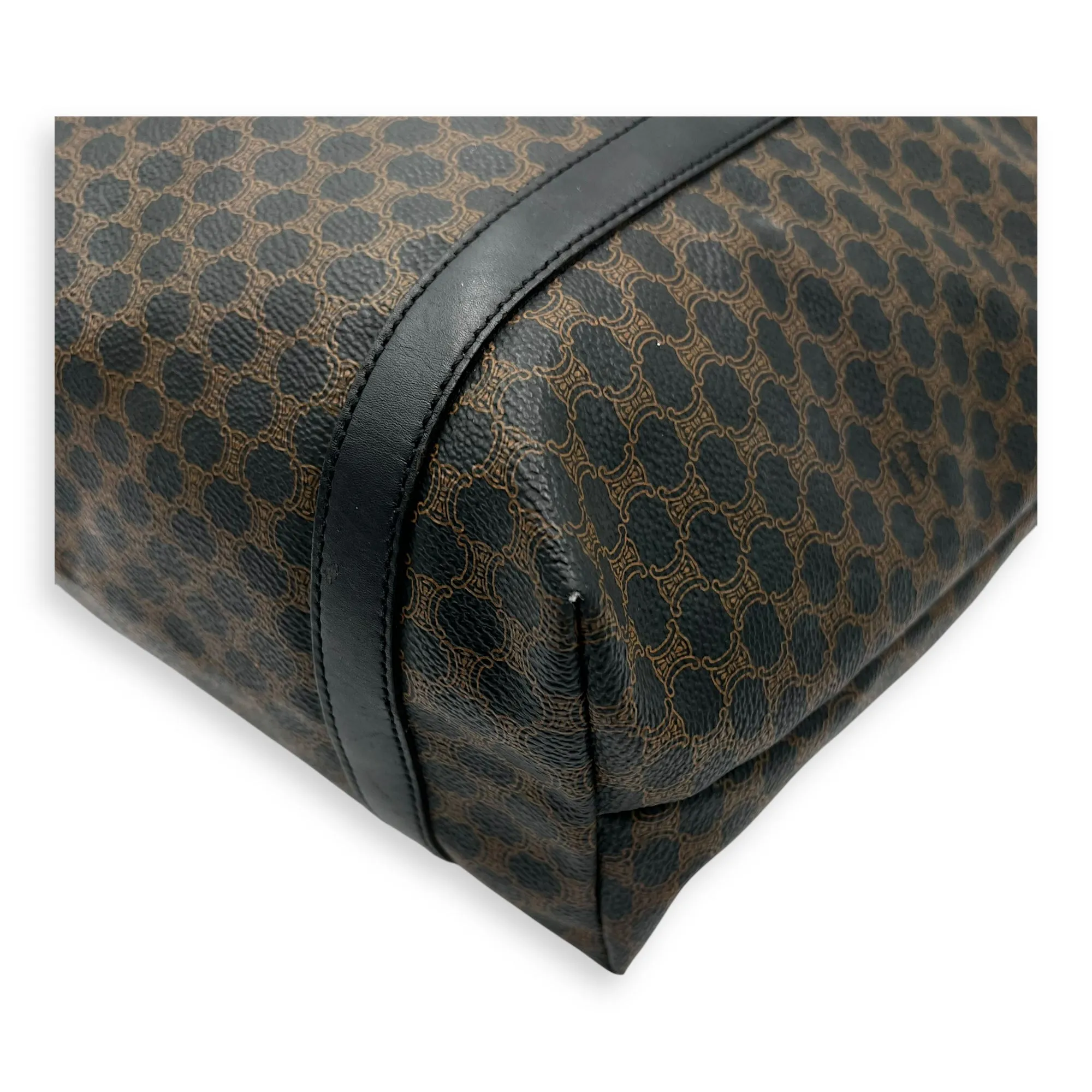 Macadam Tote Bag Black in Coated Canvas, Gold hardware
