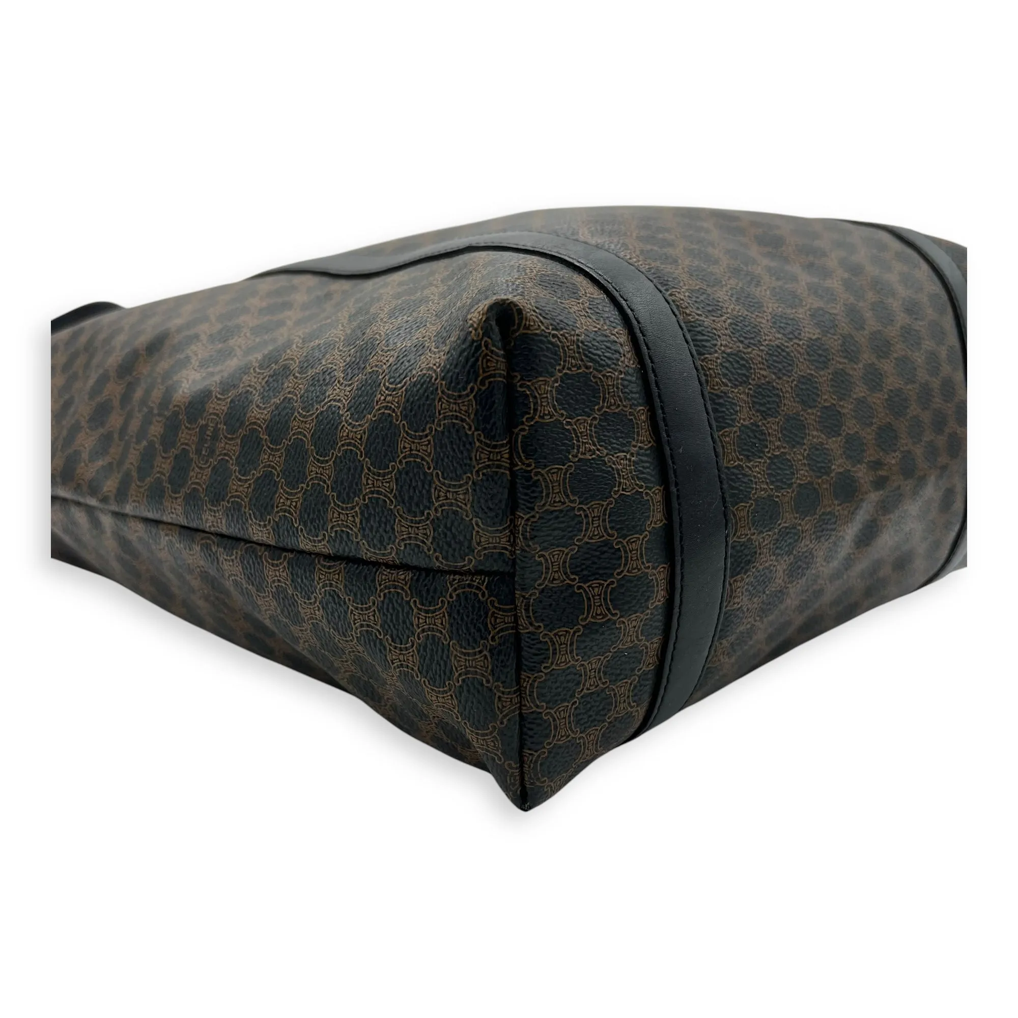 Macadam Tote Bag Black in Coated Canvas, Gold hardware