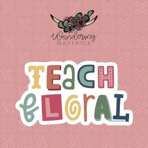 Magazine Teach Floral Sticker
