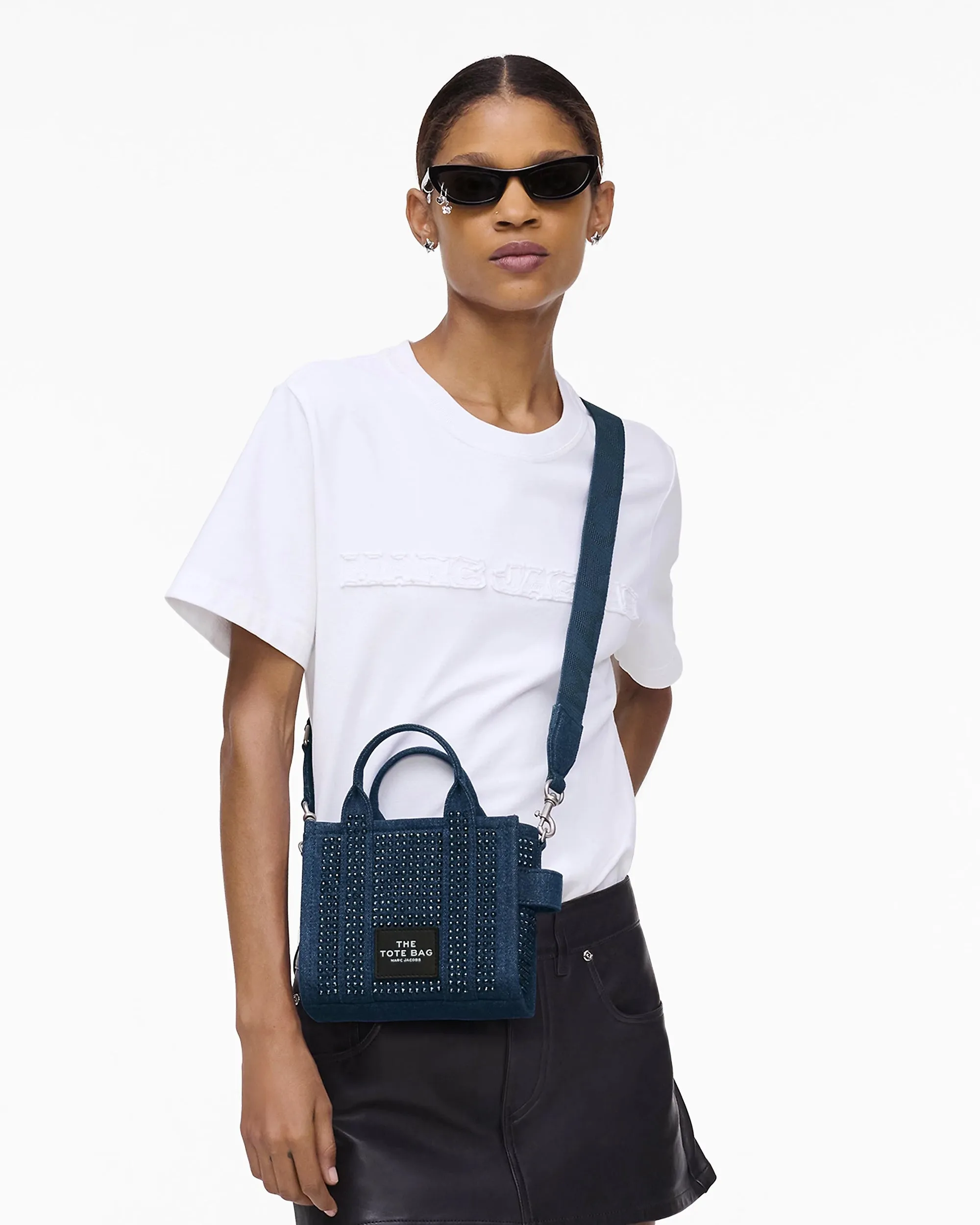 Marc Jacobs The Crystal Denim Crossbody Tote Bag