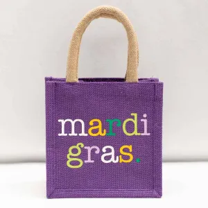 Mardi Gras Petite Gift Tote Purple/Multi 7x7x5