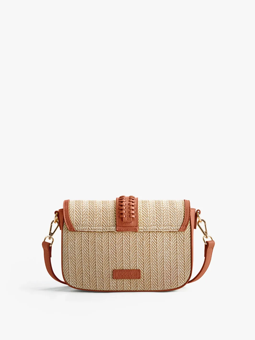 Marina Raffia Straw Crossbody Bag