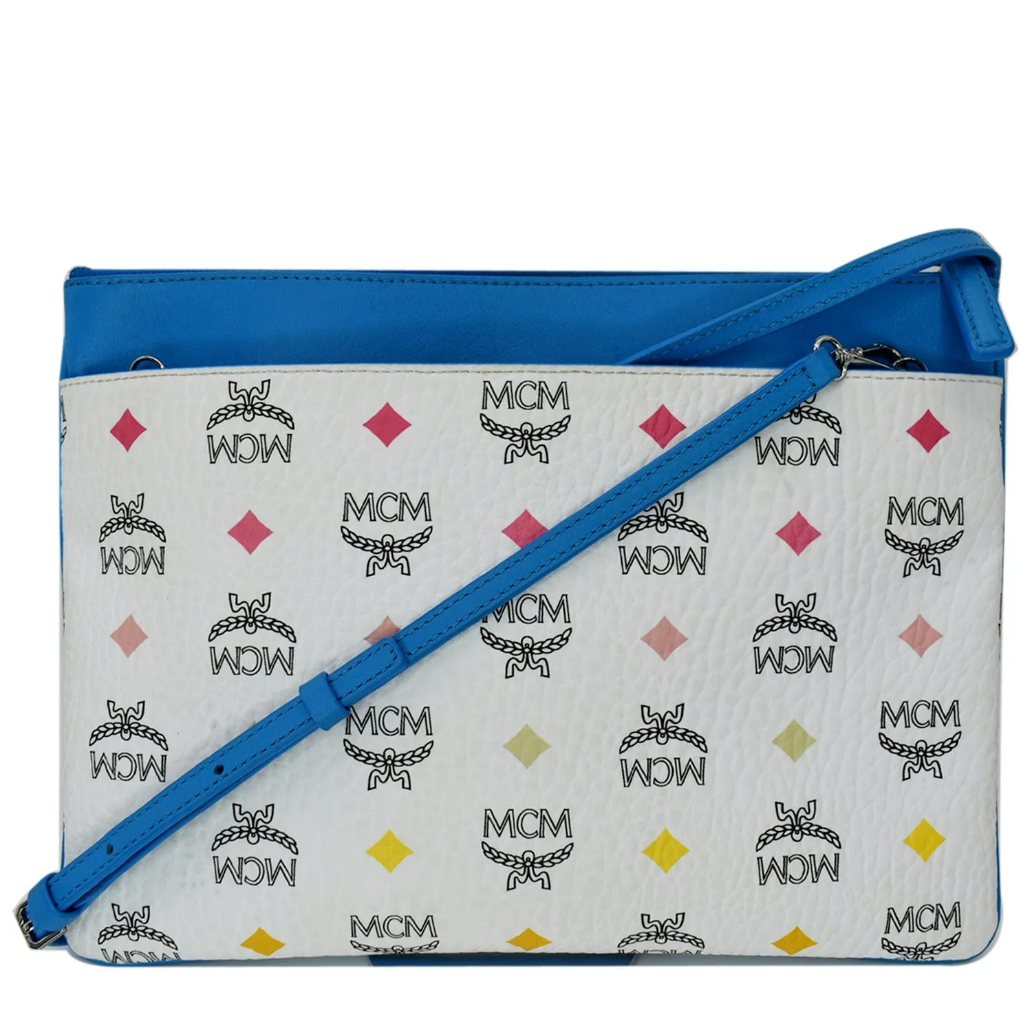 MCM Visetos Medium Canvas Crossbody Pouch Multicolor