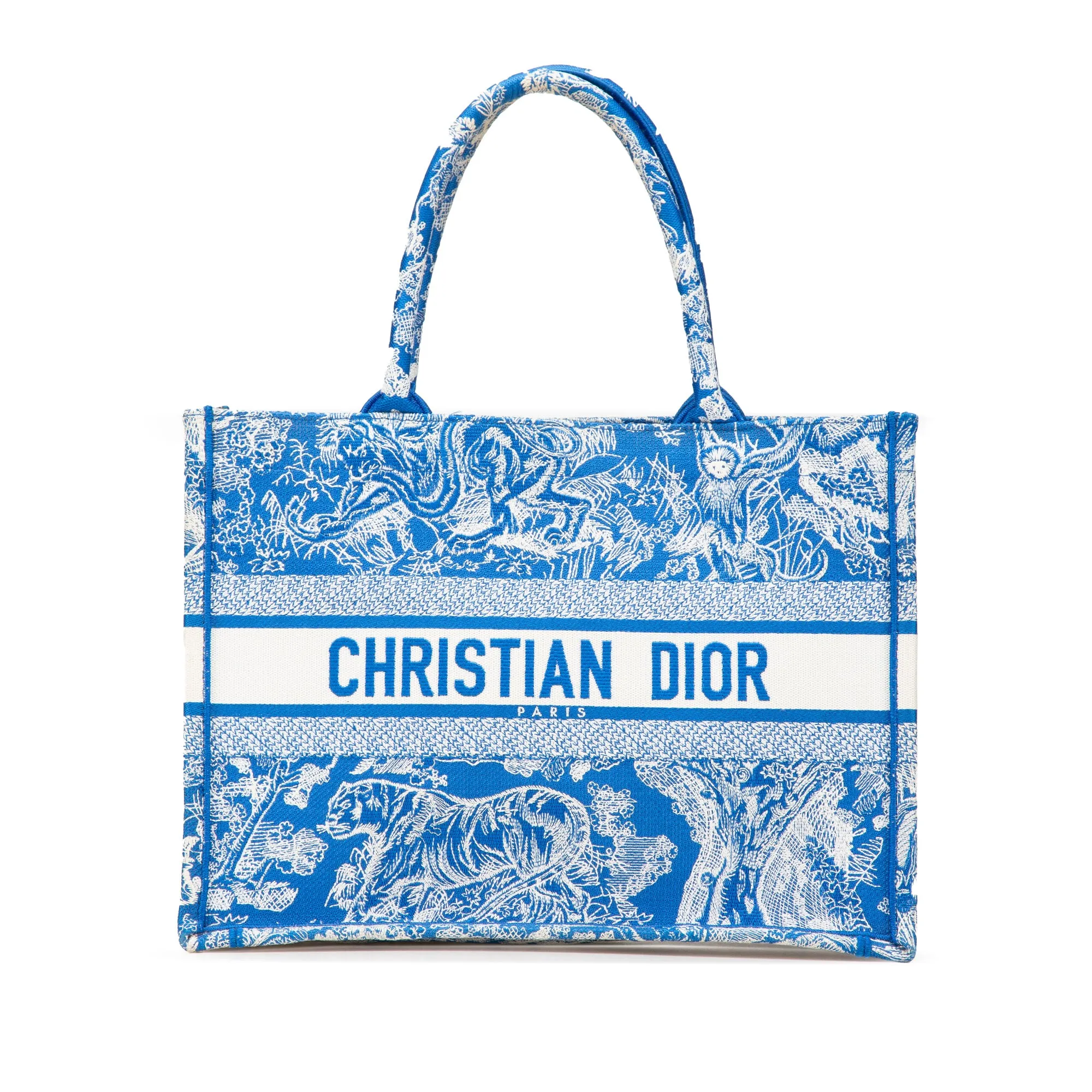 Medium Canvas Embroidered Dioriviera Toile De Jouy Book Tote