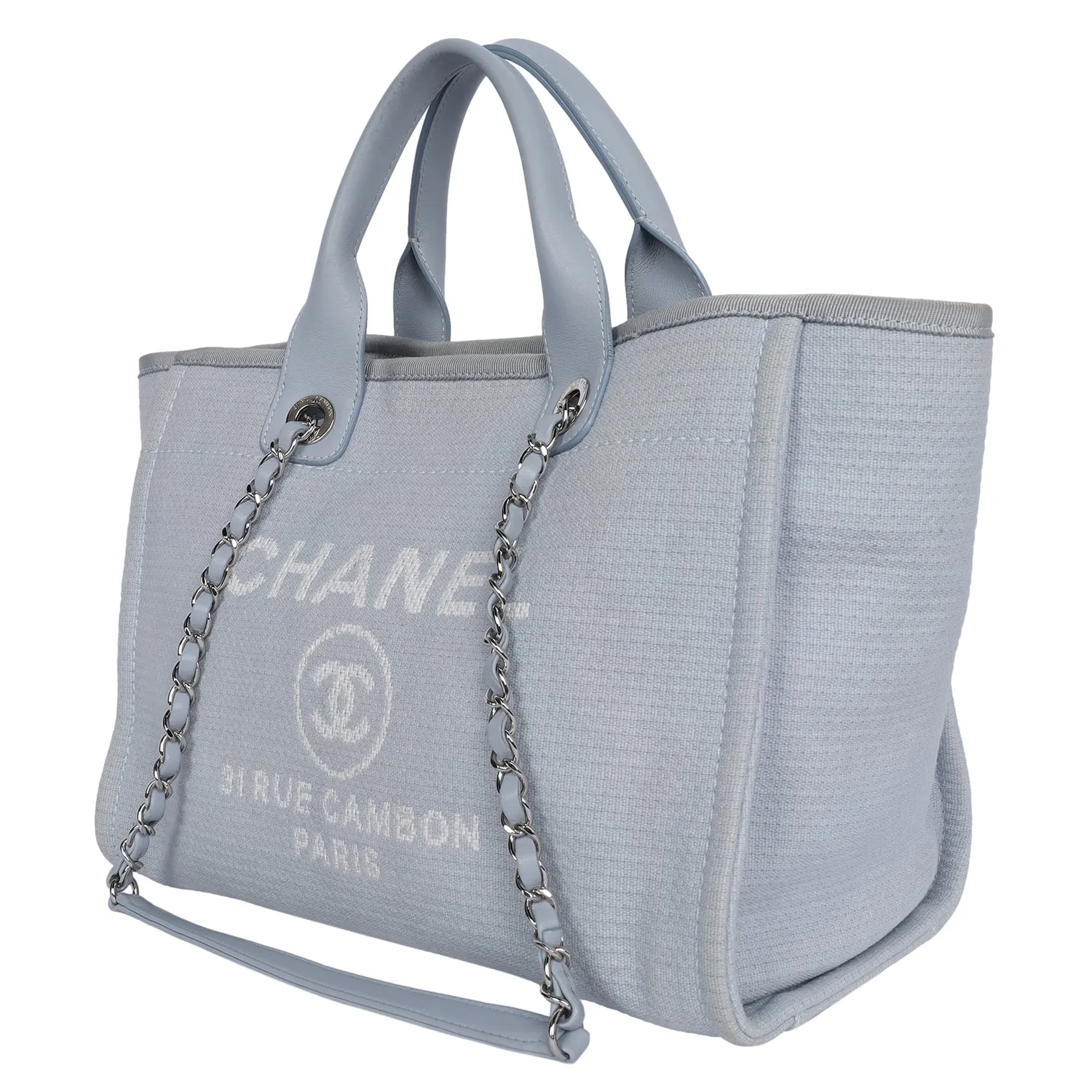 Medium Deauville Tote Baby Blue