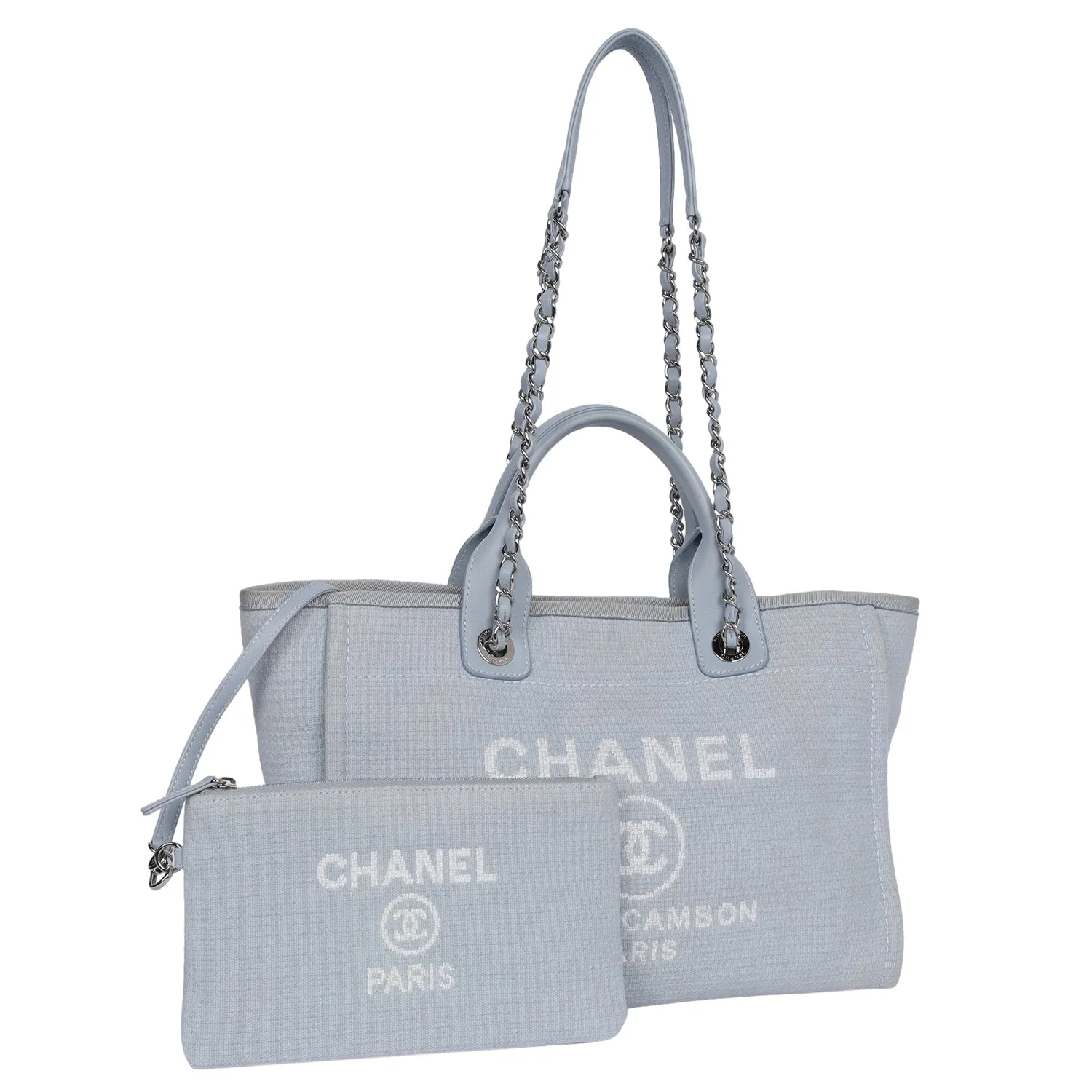 Medium Deauville Tote Baby Blue