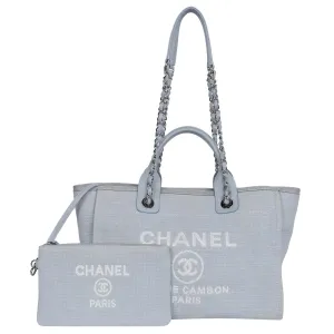 Medium Deauville Tote Baby Blue