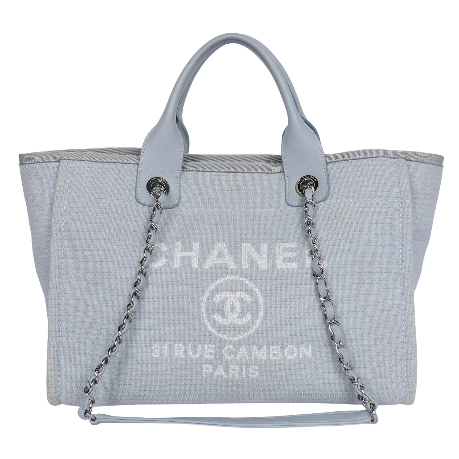 Medium Deauville Tote Baby Blue