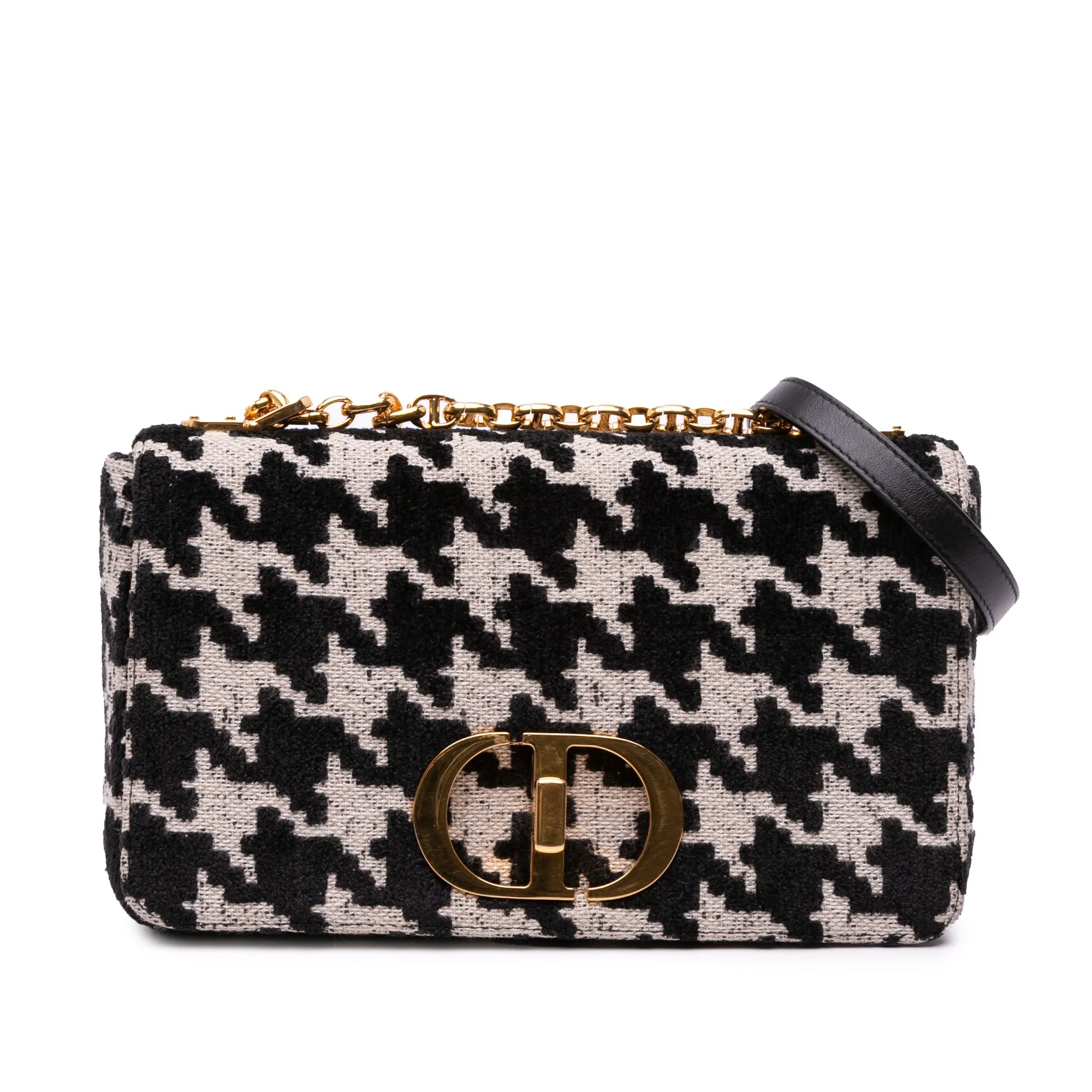 Medium Technical Canvas Macro Houndstooth Caro Bag