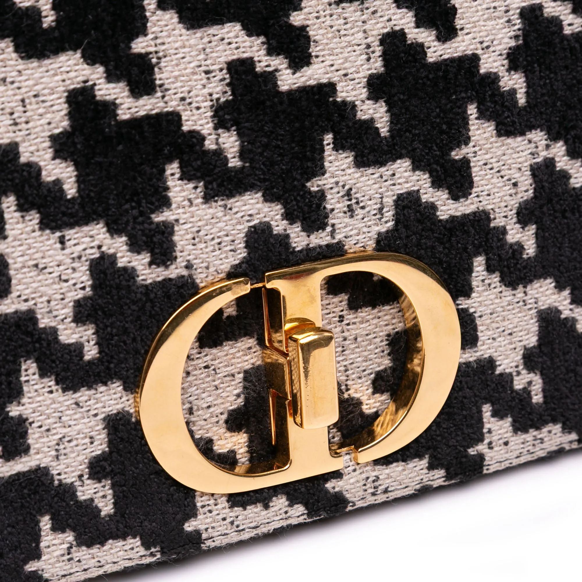 Medium Technical Canvas Macro Houndstooth Caro Bag