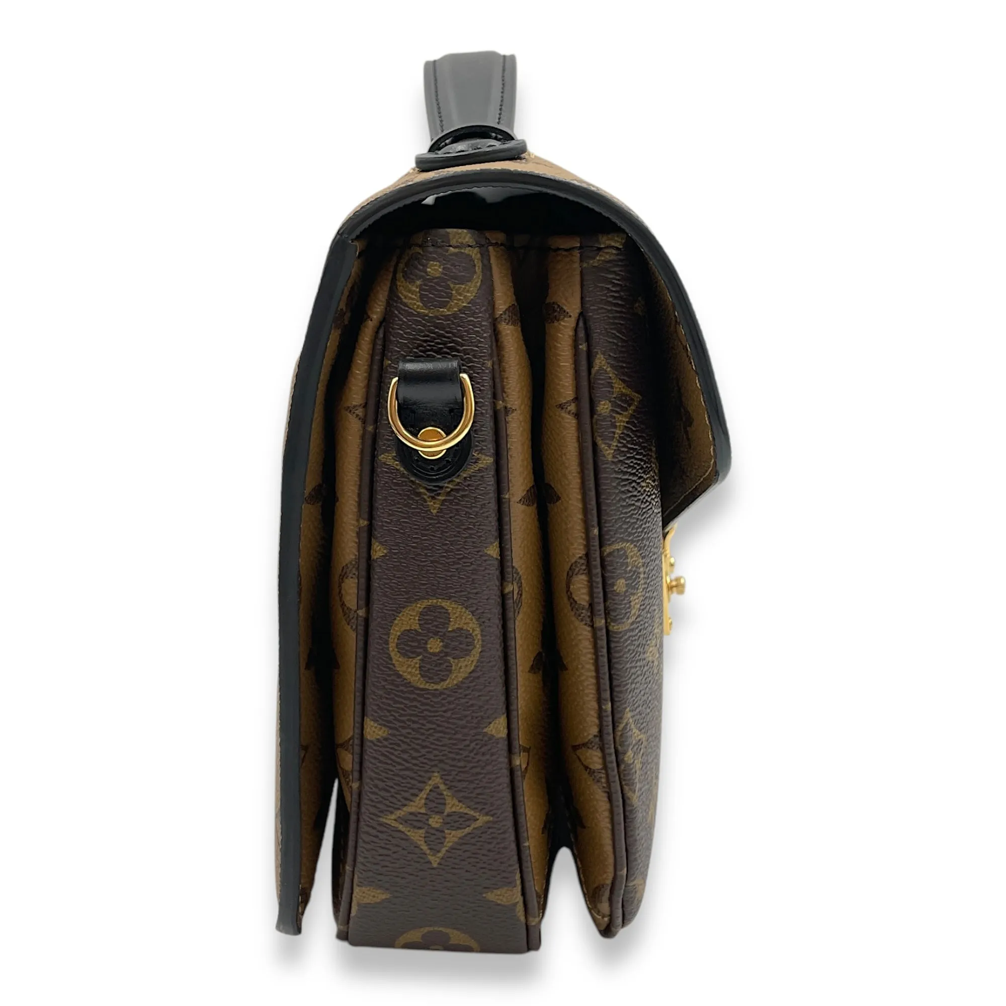 Metis MM Crossbody Bag in Coated Canvas, Gold hardware