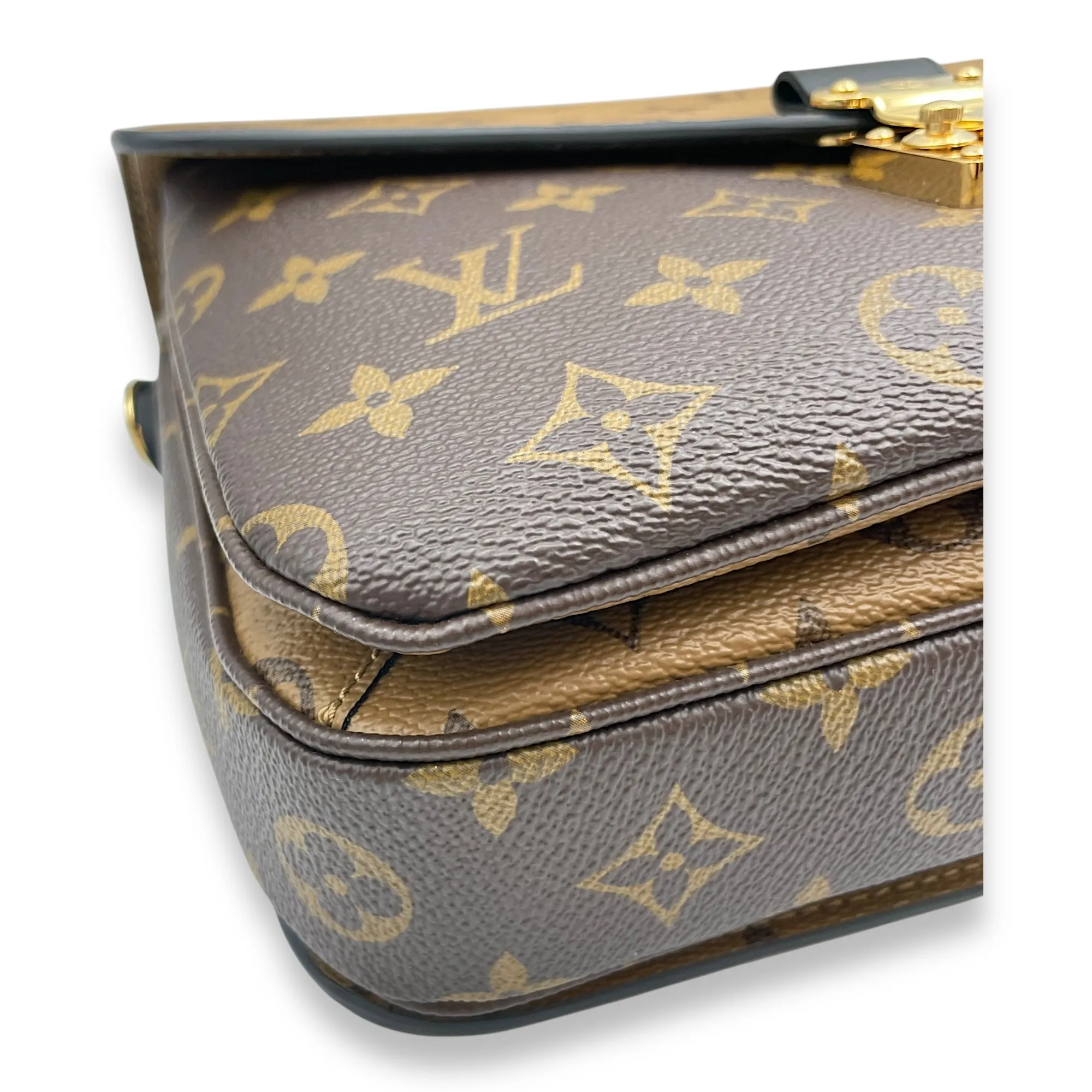 Metis MM Crossbody Bag in Coated Canvas, Gold hardware