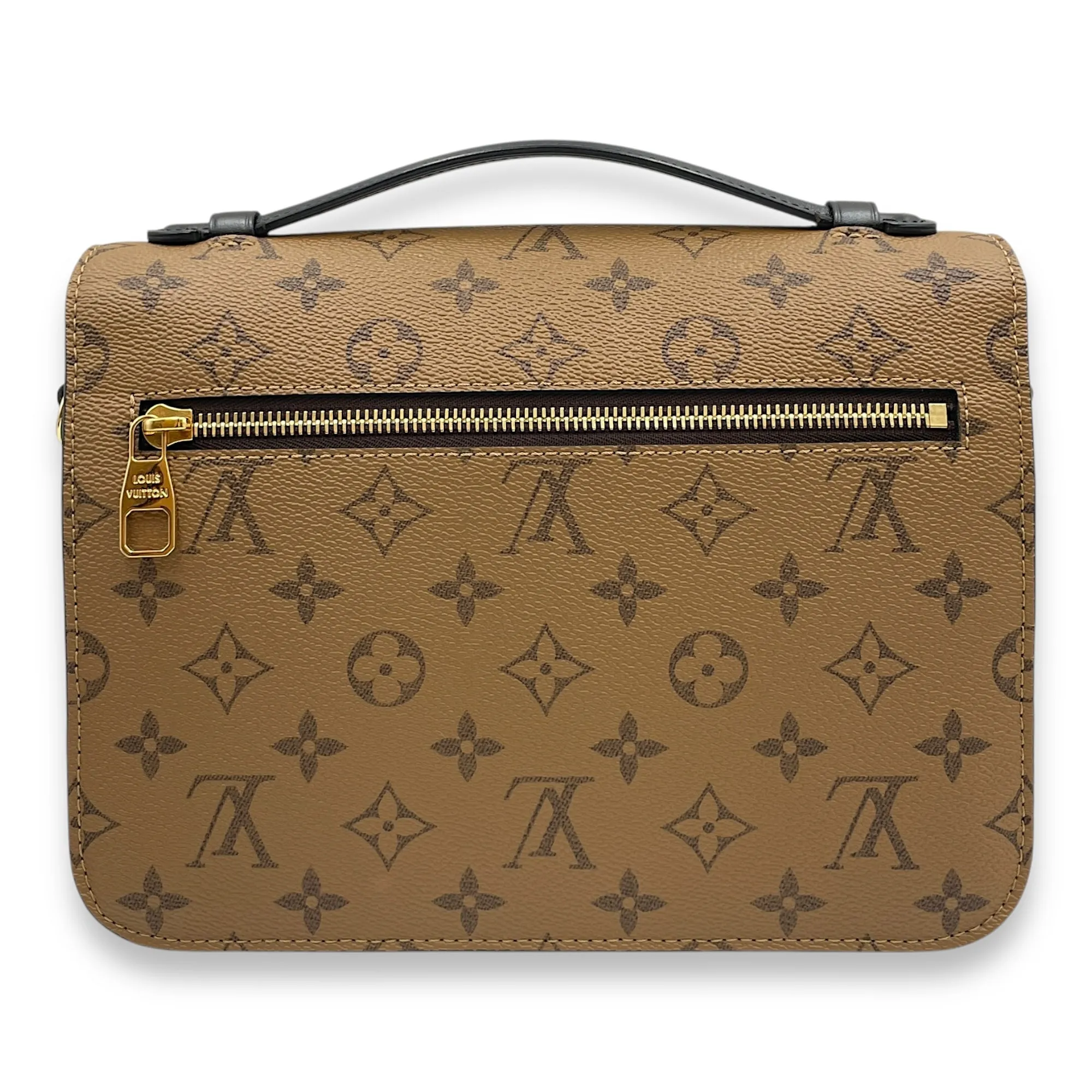 Metis MM Crossbody Bag in Coated Canvas, Gold hardware
