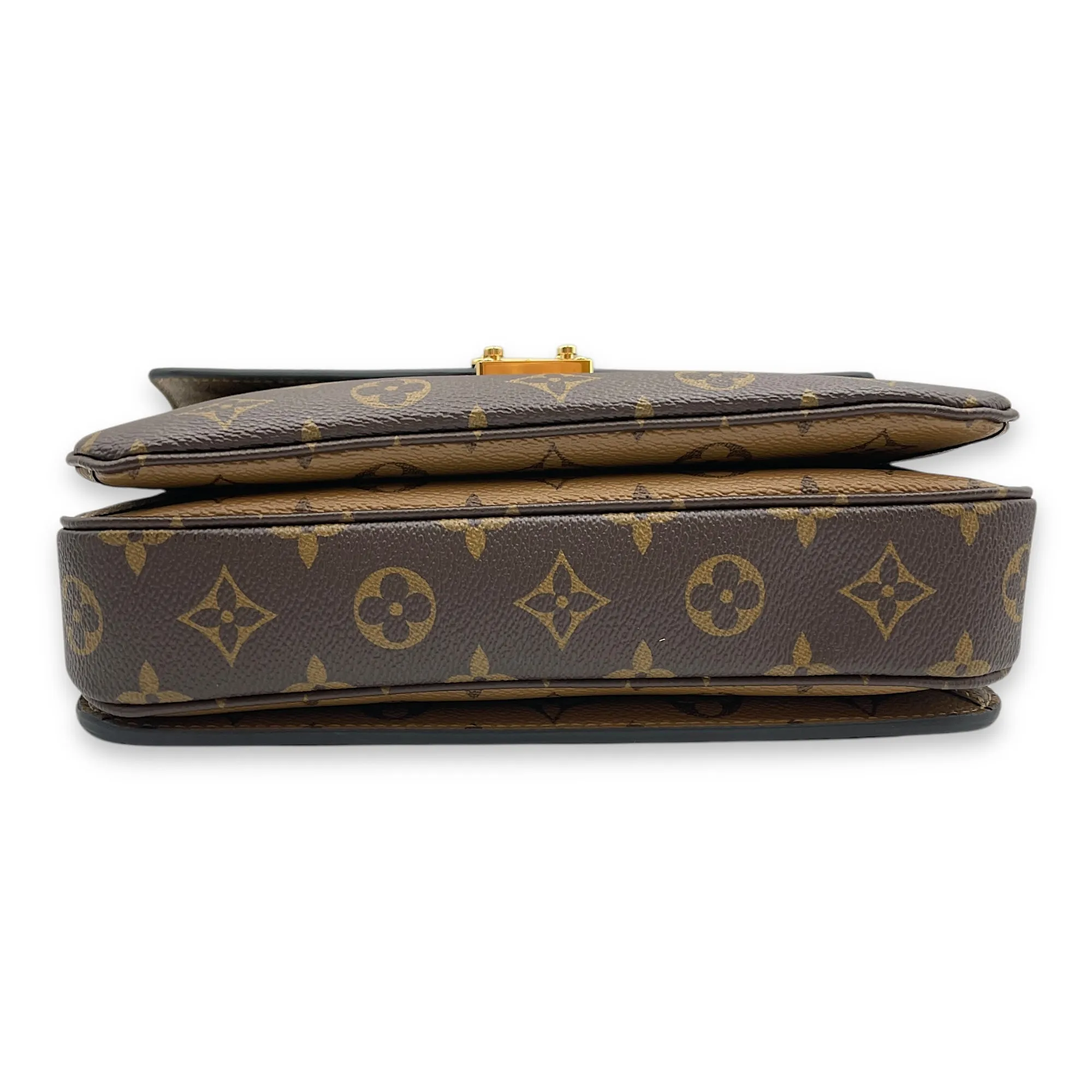 Metis MM Crossbody Bag in Coated Canvas, Gold hardware
