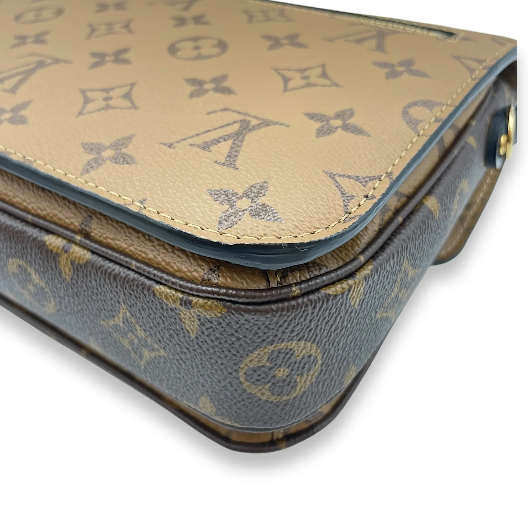 Metis MM Crossbody Bag in Coated Canvas, Gold hardware