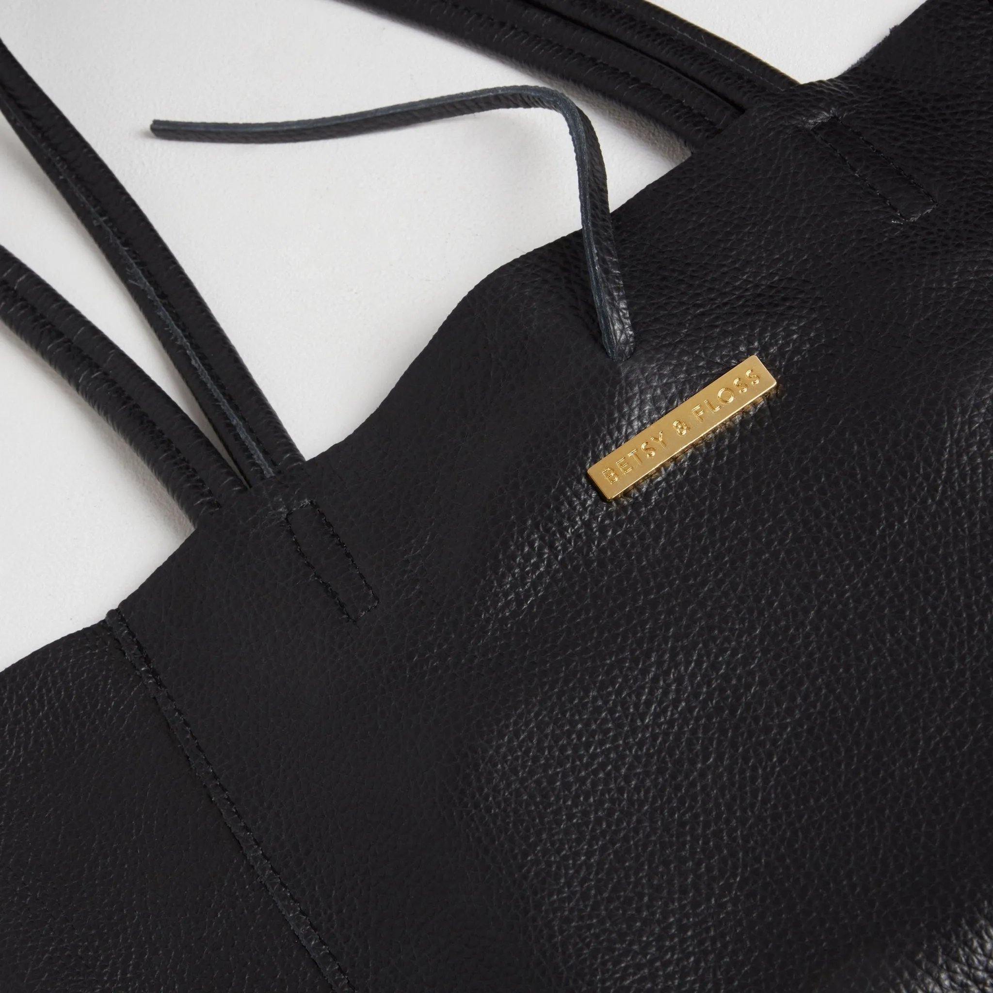 Milan - Soft Leather Tote Bag in Black