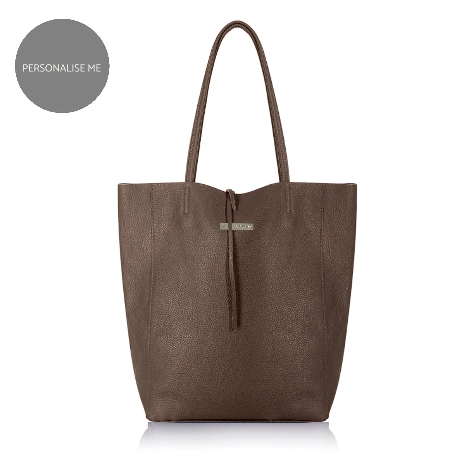 Milan - Soft Leather Tote Bag in Chocolate Brown