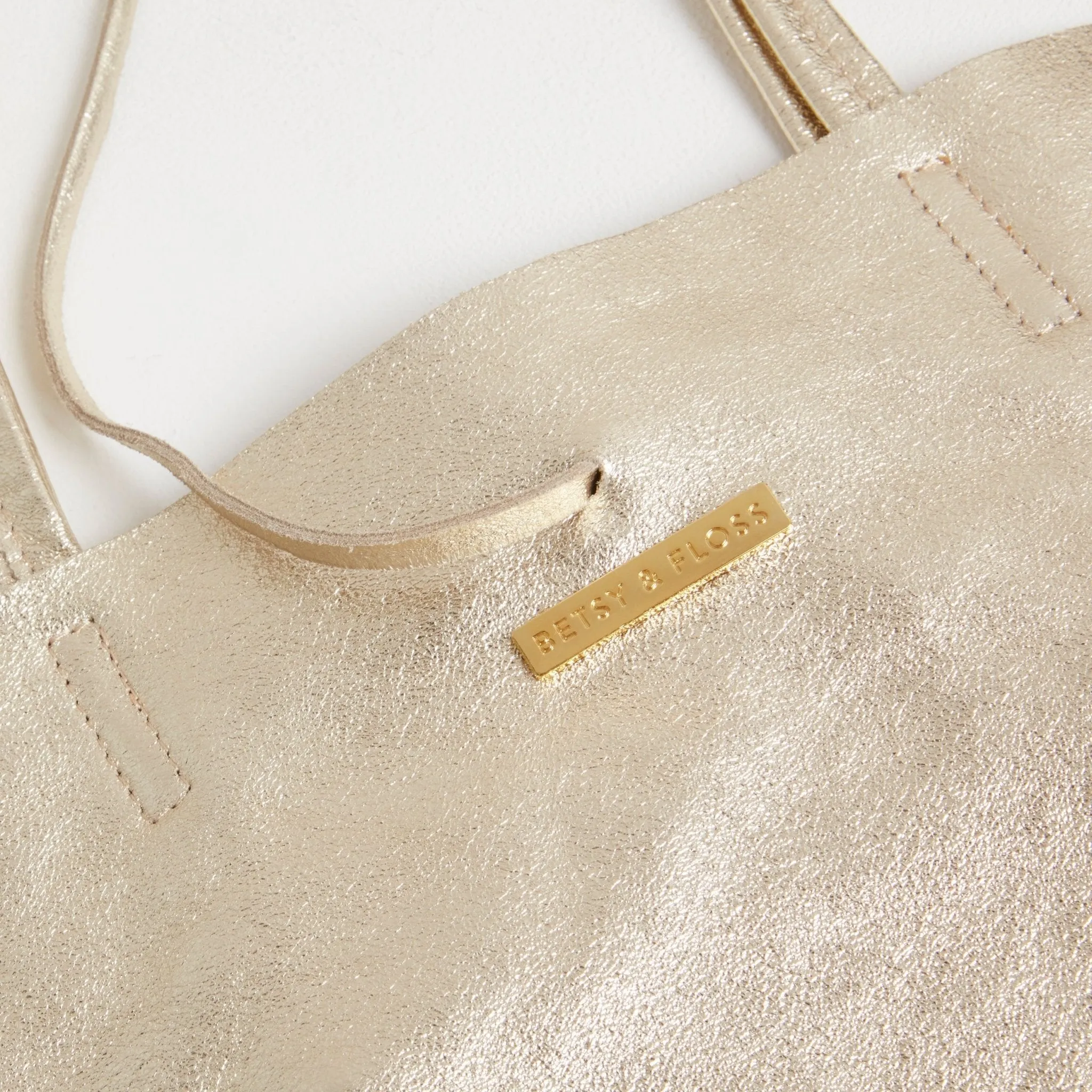 Milan - Soft Leather Tote Bag in Gold