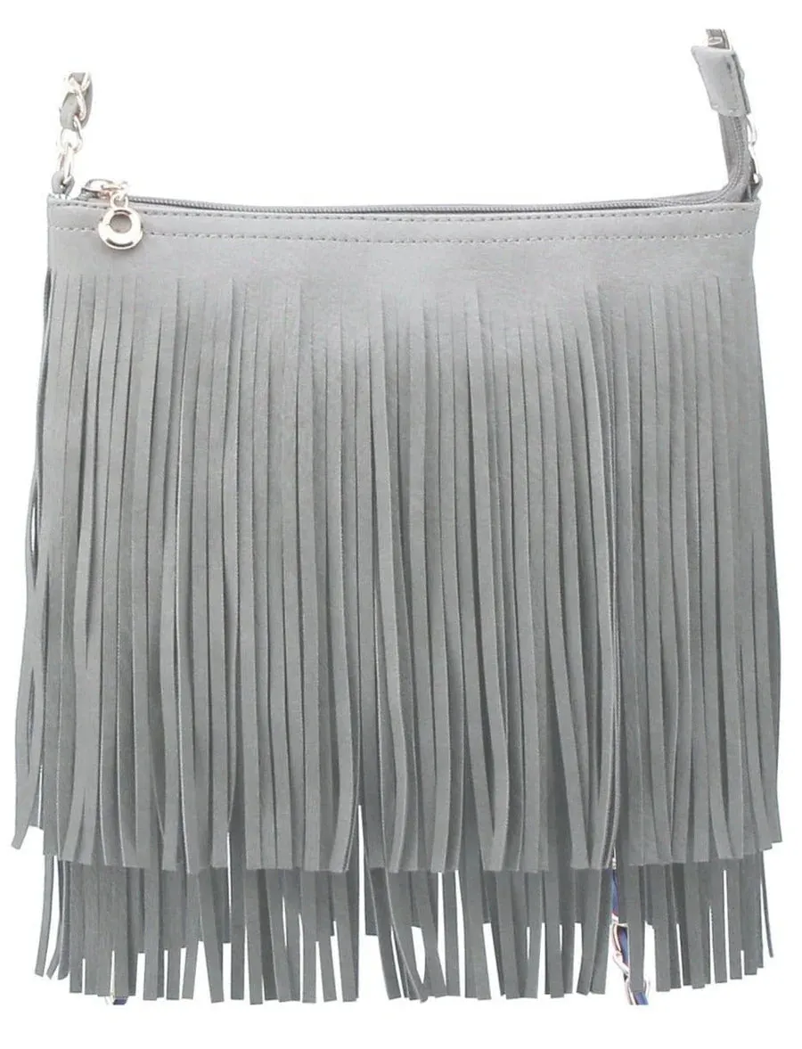 Mimi Samantha Fringe Crossbody Bag