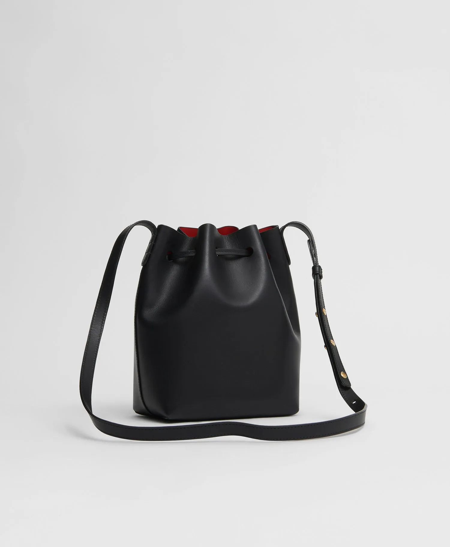 Mini Bucket Bag in Black/flamma