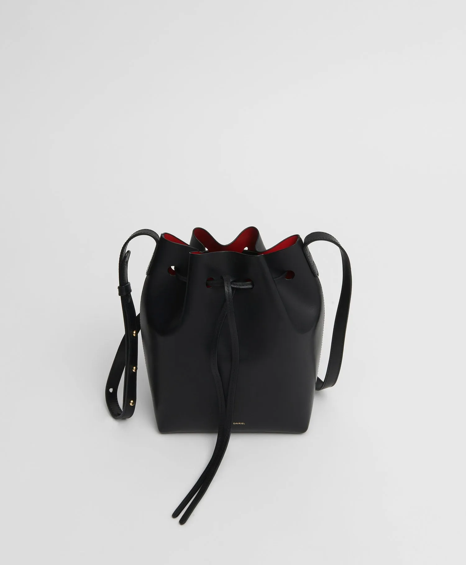 Mini Bucket Bag in Black/flamma