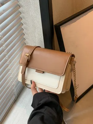 Mini Color Block Flap Square Bag - Multicolor- FD ⚡